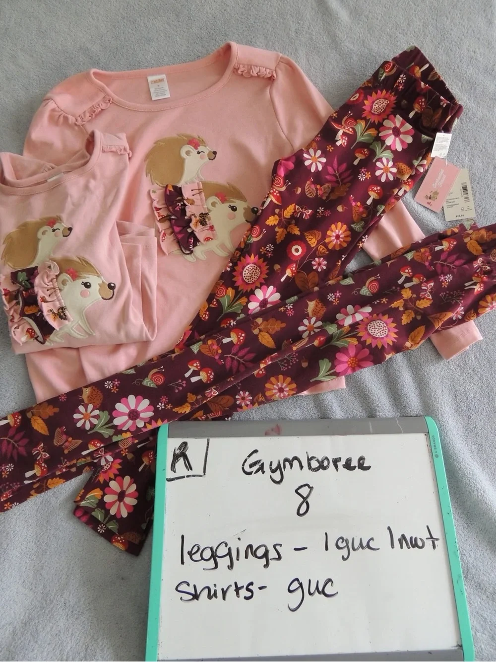 Gymboree Girls' Yellow Squirrel Top with Floral Leggings - Yellow twin set